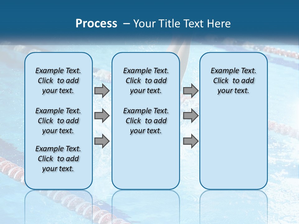 A Man Swimming In A Swimming Pool Powerpoint Template PowerPoint Template