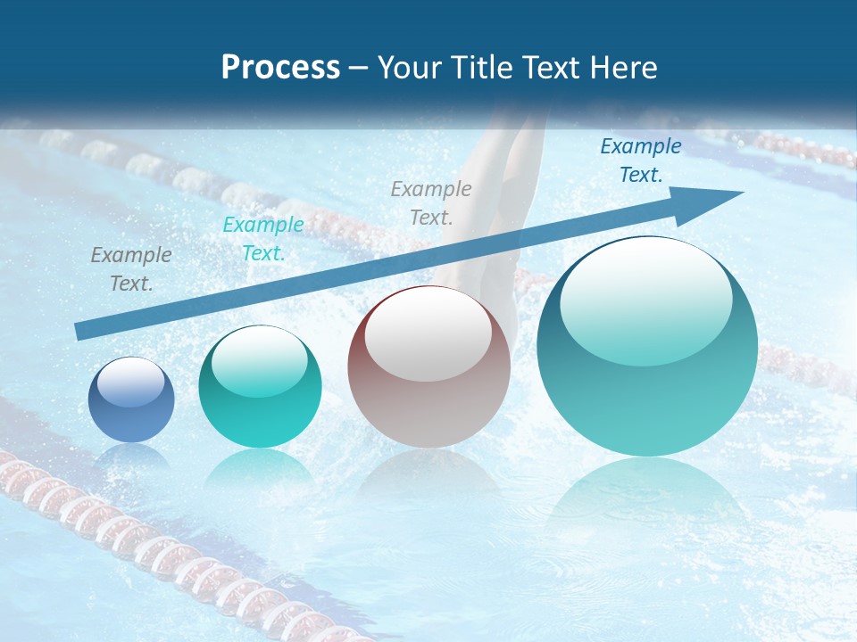 A Man Swimming In A Swimming Pool Powerpoint Template PowerPoint Template