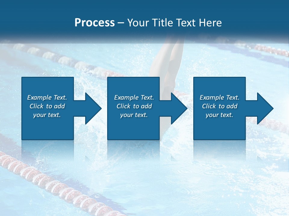 A Man Swimming In A Swimming Pool Powerpoint Template PowerPoint Template