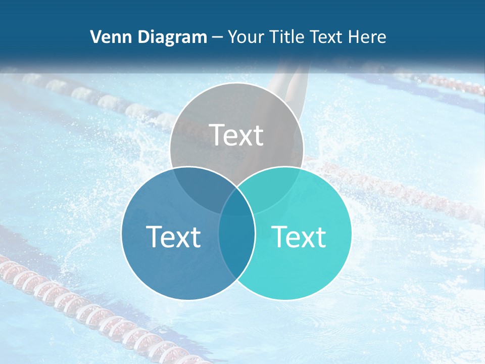 A Man Swimming In A Swimming Pool Powerpoint Template PowerPoint Template