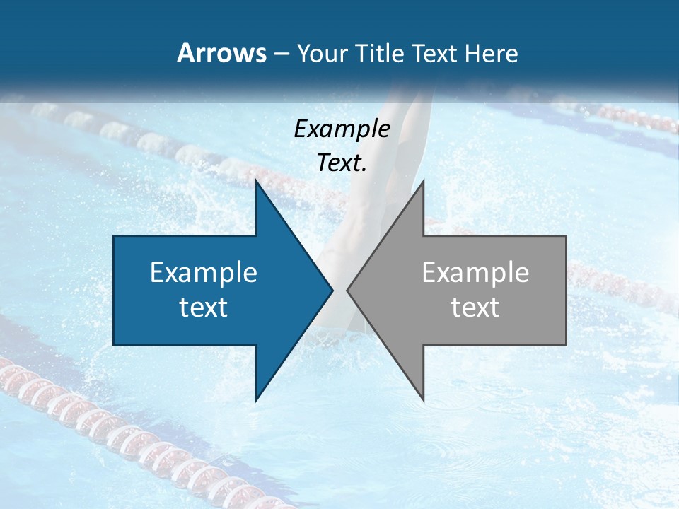 A Man Swimming In A Swimming Pool Powerpoint Template PowerPoint Template