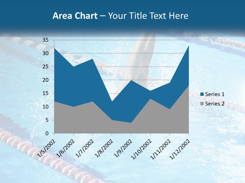 A Man Swimming In A Swimming Pool Powerpoint Template PowerPoint Template