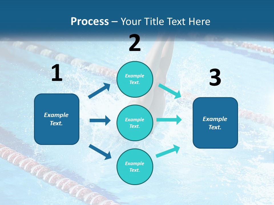 A Man Swimming In A Swimming Pool Powerpoint Template PowerPoint Template