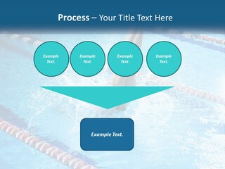 A Man Swimming In A Swimming Pool Powerpoint Template PowerPoint Template