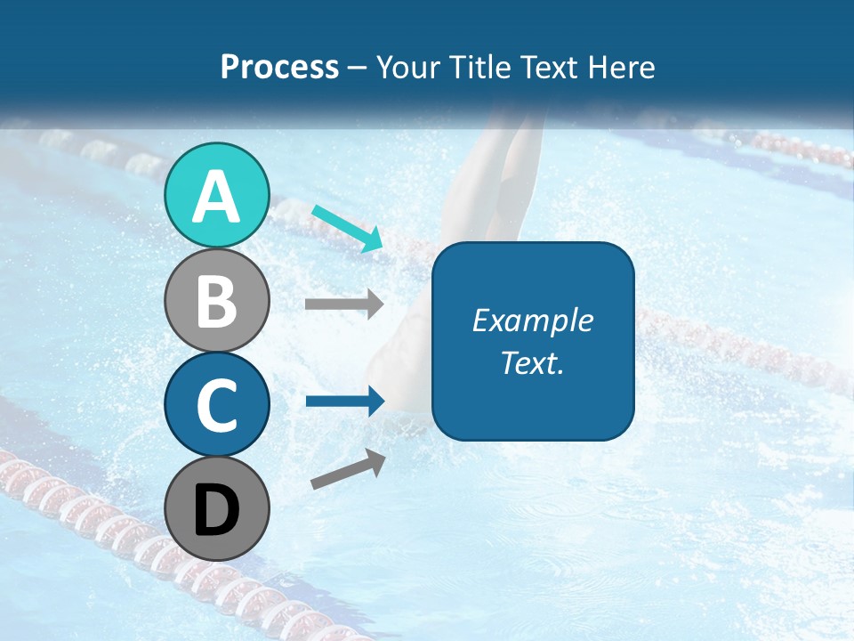 A Man Swimming In A Swimming Pool Powerpoint Template PowerPoint Template