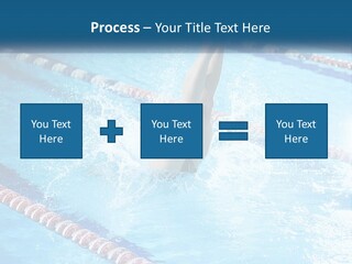 A Man Swimming In A Swimming Pool Powerpoint Template PowerPoint Template