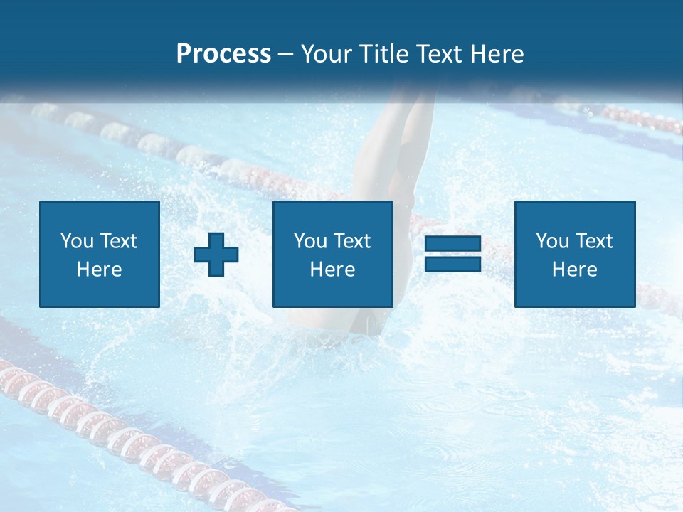 A Man Swimming In A Swimming Pool Powerpoint Template PowerPoint Template