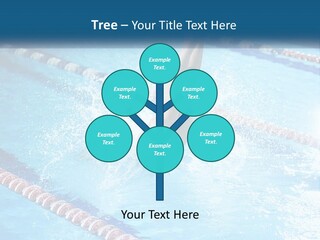 A Man Swimming In A Swimming Pool Powerpoint Template PowerPoint Template