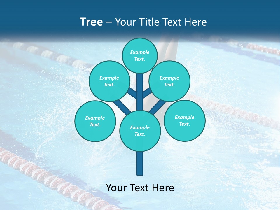 A Man Swimming In A Swimming Pool Powerpoint Template PowerPoint Template