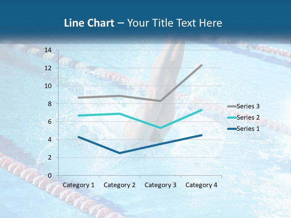 A Man Swimming In A Swimming Pool Powerpoint Template PowerPoint Template