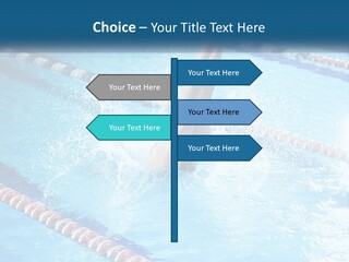 A Man Swimming In A Swimming Pool Powerpoint Template PowerPoint Template
