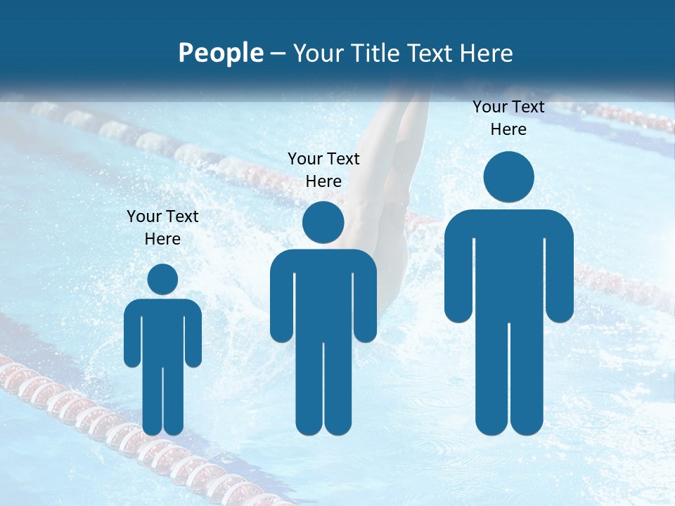 A Man Swimming In A Swimming Pool Powerpoint Template PowerPoint Template