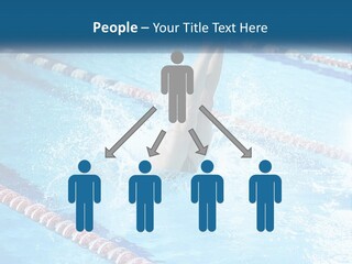 A Man Swimming In A Swimming Pool Powerpoint Template PowerPoint Template