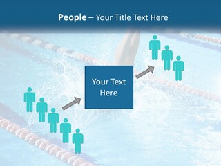 A Man Swimming In A Swimming Pool Powerpoint Template PowerPoint Template