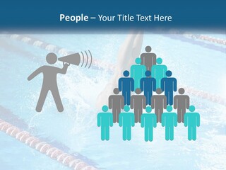 A Man Swimming In A Swimming Pool Powerpoint Template PowerPoint Template