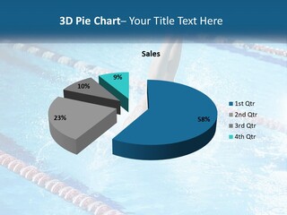 A Man Swimming In A Swimming Pool Powerpoint Template PowerPoint Template