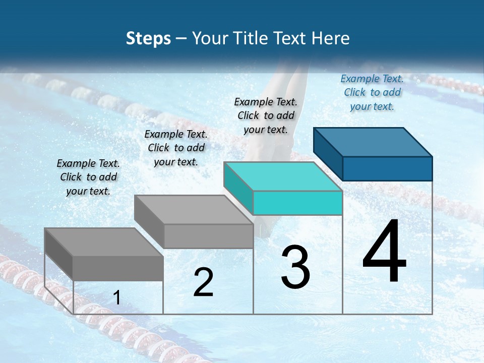 A Man Swimming In A Swimming Pool Powerpoint Template PowerPoint Template