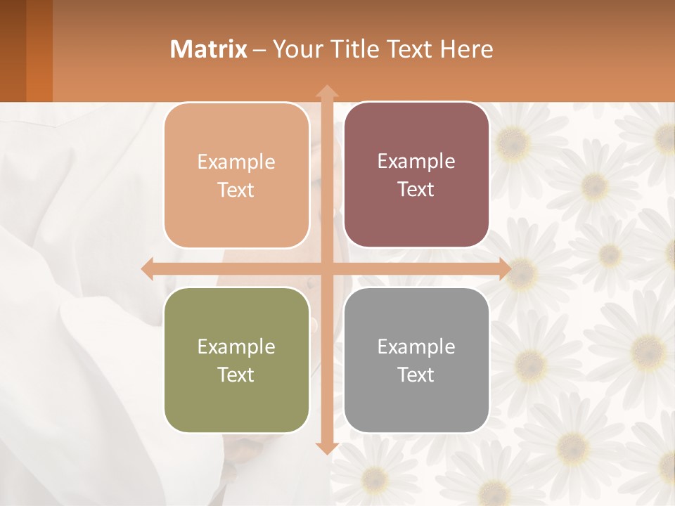 A Pregnant Woman Holding Her Belly With Daisies In The Background PowerPoint Template