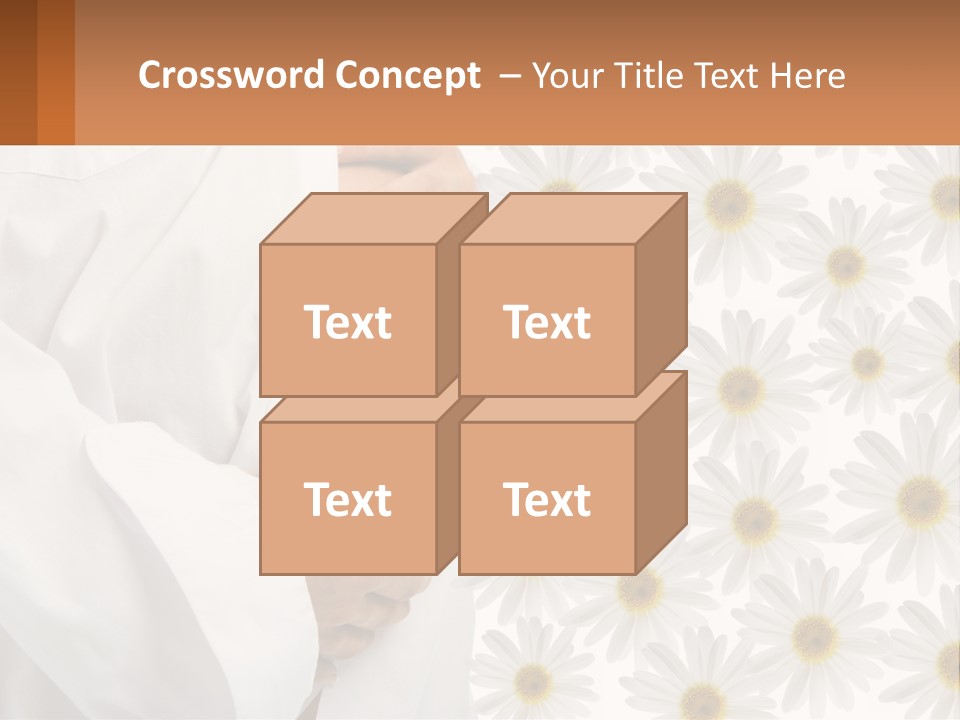 A Pregnant Woman Holding Her Belly With Daisies In The Background PowerPoint Template