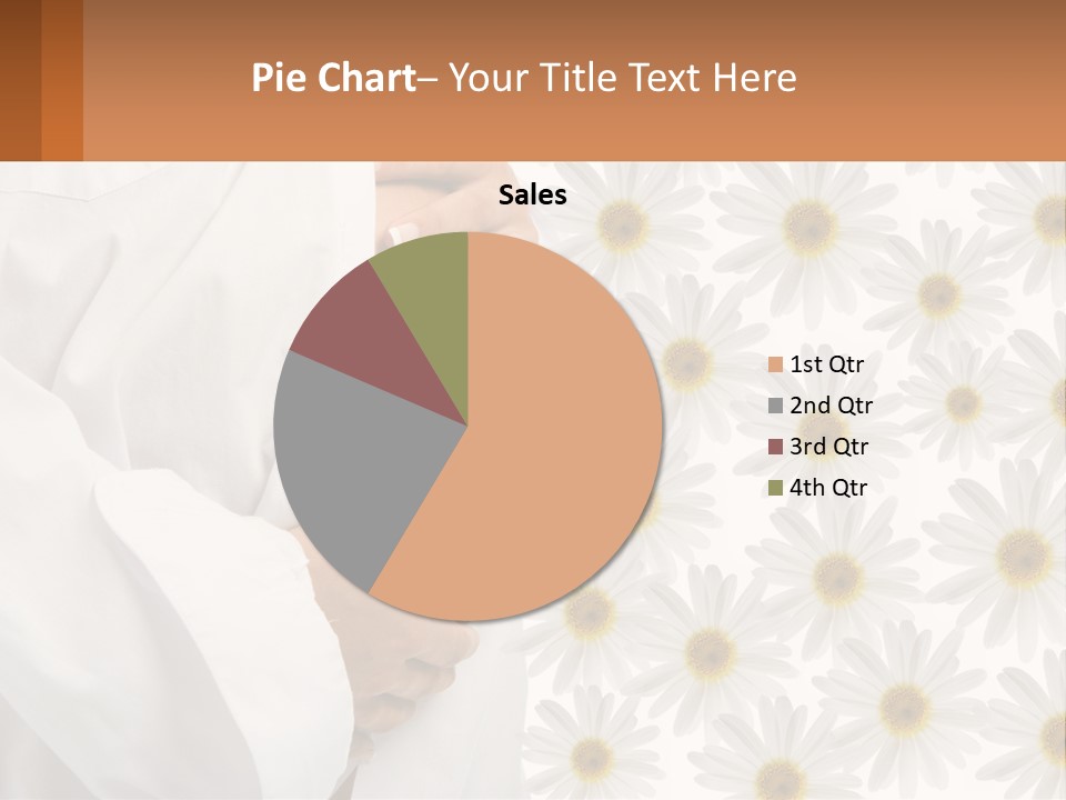 A Pregnant Woman Holding Her Belly With Daisies In The Background PowerPoint Template