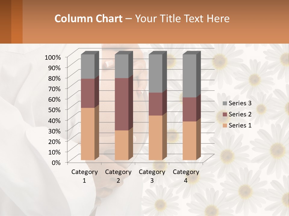 A Pregnant Woman Holding Her Belly With Daisies In The Background PowerPoint Template