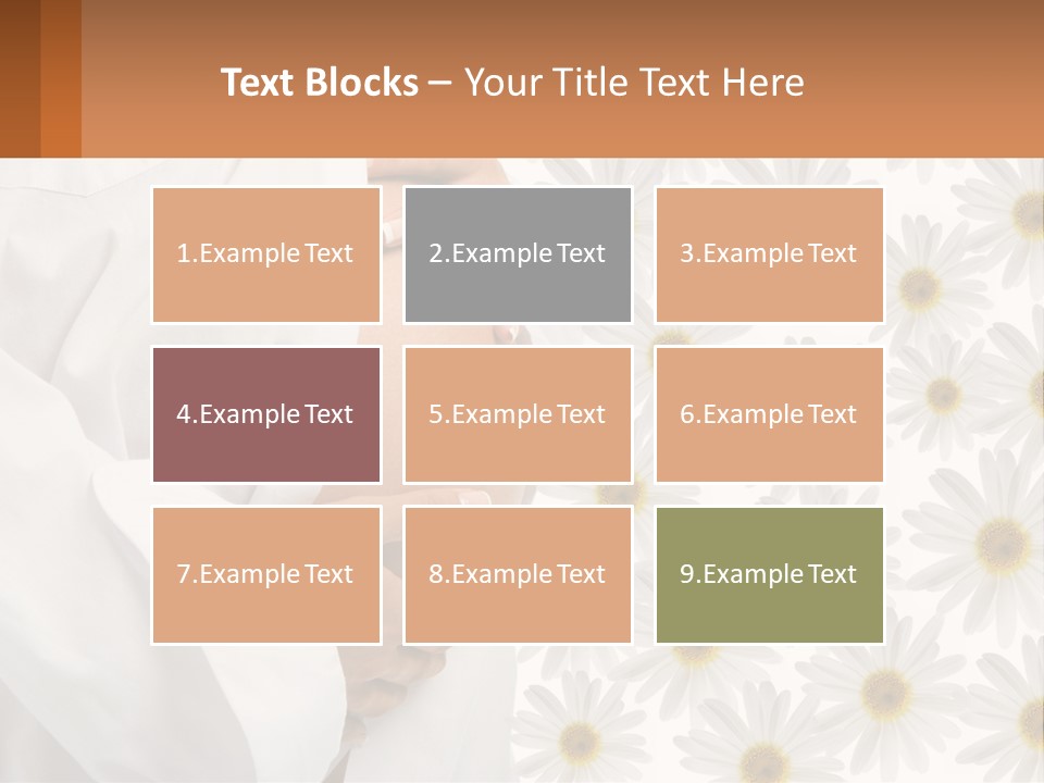 A Pregnant Woman Holding Her Belly With Daisies In The Background PowerPoint Template