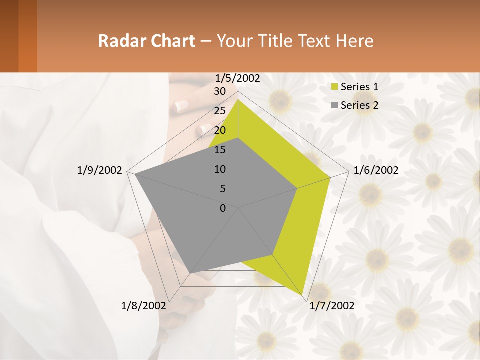 A Pregnant Woman Holding Her Belly With Daisies In The Background PowerPoint Template