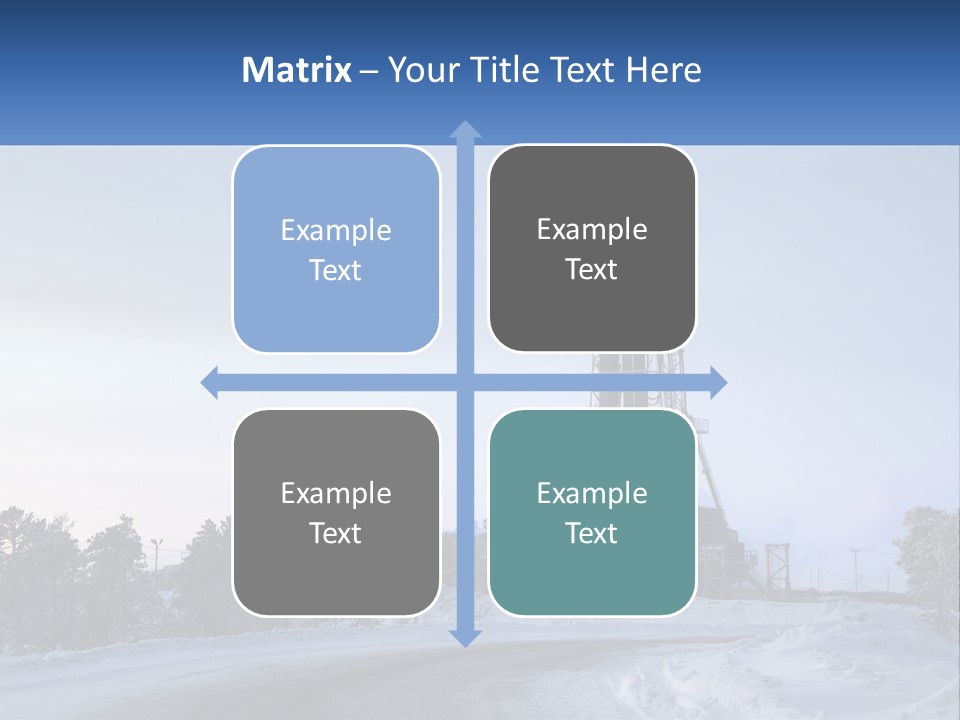 A Drilling Rig In The Middle Of A Snowy Field PowerPoint Template