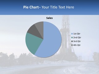 A Drilling Rig In The Middle Of A Snowy Field PowerPoint Template