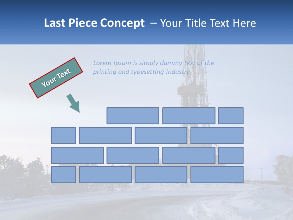 A Drilling Rig In The Middle Of A Snowy Field PowerPoint Template