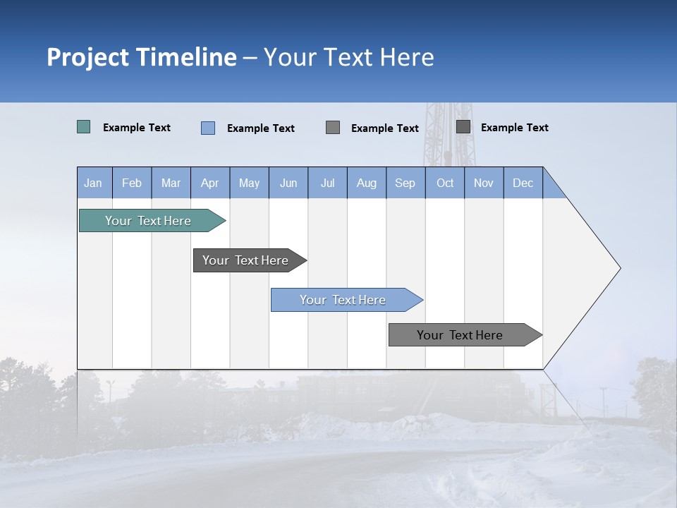 A Drilling Rig In The Middle Of A Snowy Field PowerPoint Template
