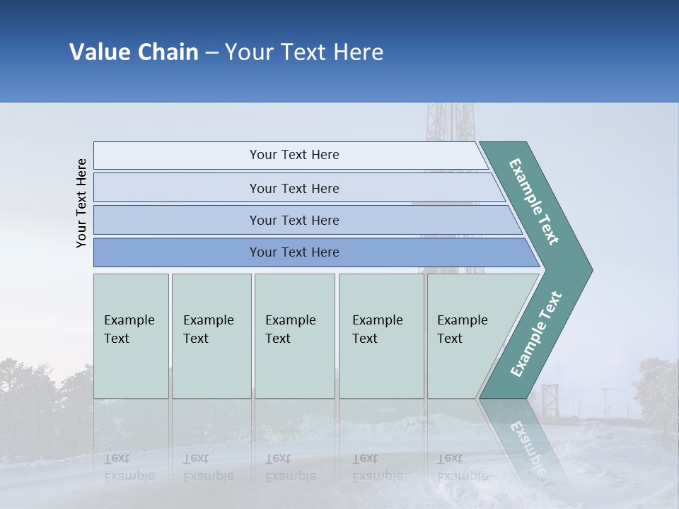 A Drilling Rig In The Middle Of A Snowy Field PowerPoint Template