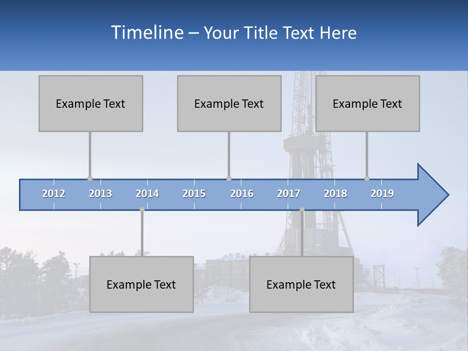 A Drilling Rig In The Middle Of A Snowy Field PowerPoint Template