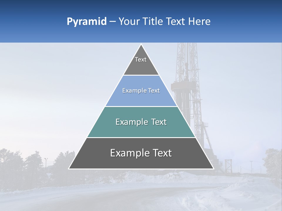 A Drilling Rig In The Middle Of A Snowy Field PowerPoint Template