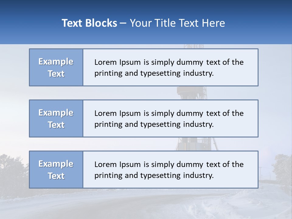 A Drilling Rig In The Middle Of A Snowy Field PowerPoint Template