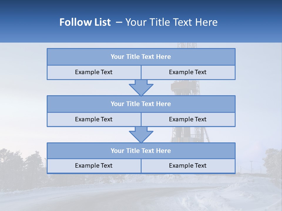 A Drilling Rig In The Middle Of A Snowy Field PowerPoint Template