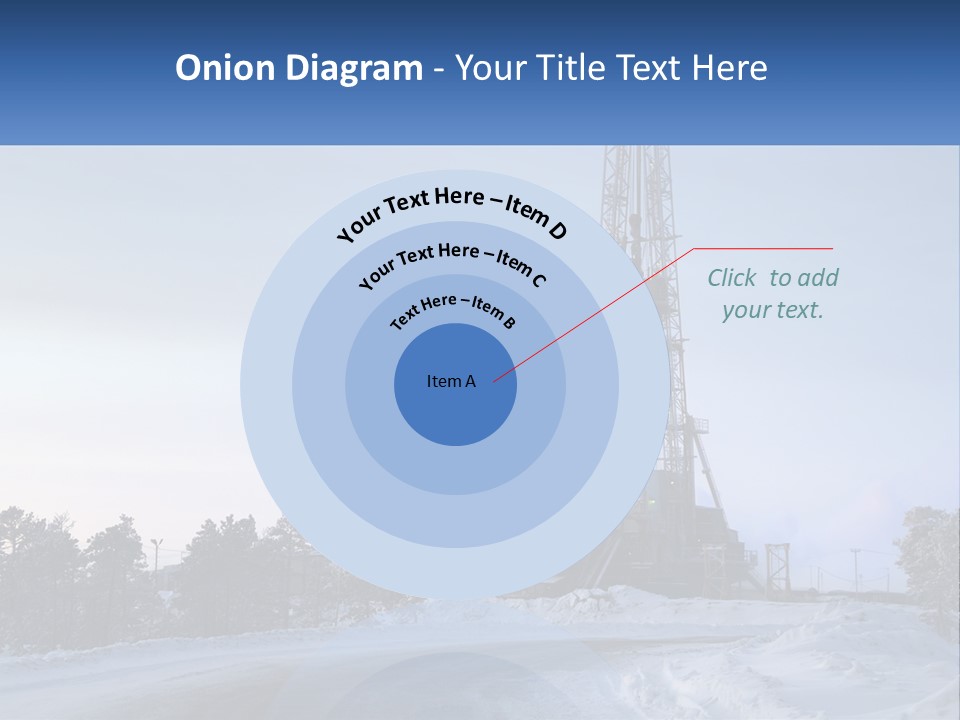 A Drilling Rig In The Middle Of A Snowy Field PowerPoint Template
