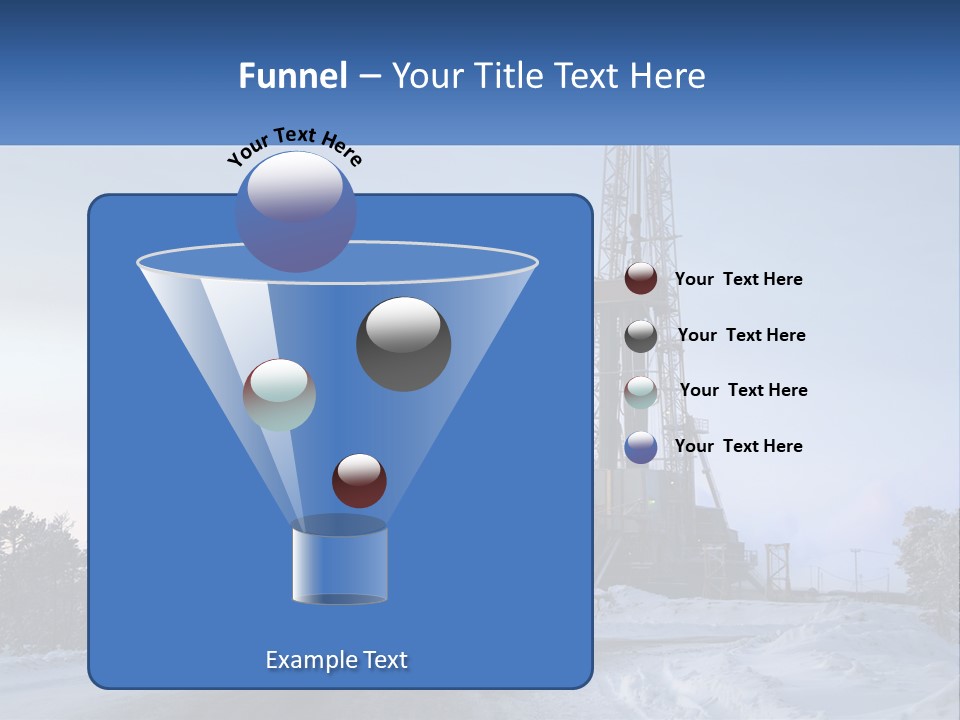 A Drilling Rig In The Middle Of A Snowy Field PowerPoint Template