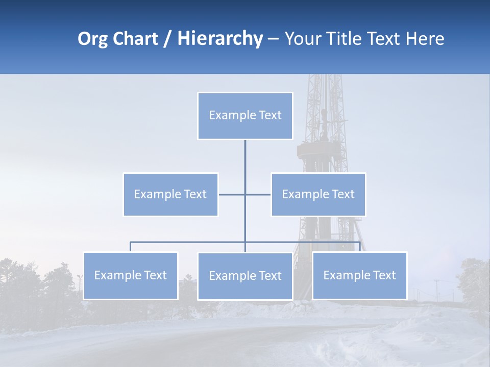 A Drilling Rig In The Middle Of A Snowy Field PowerPoint Template
