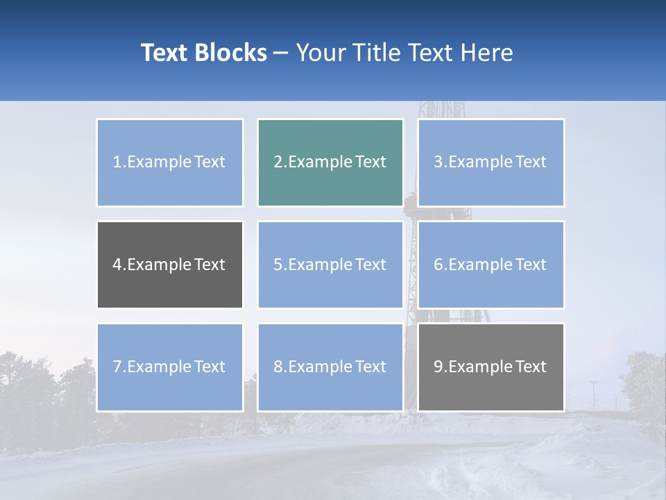 A Drilling Rig In The Middle Of A Snowy Field PowerPoint Template