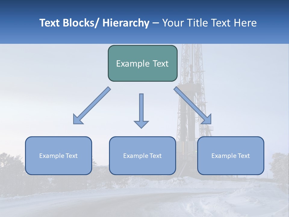 A Drilling Rig In The Middle Of A Snowy Field PowerPoint Template