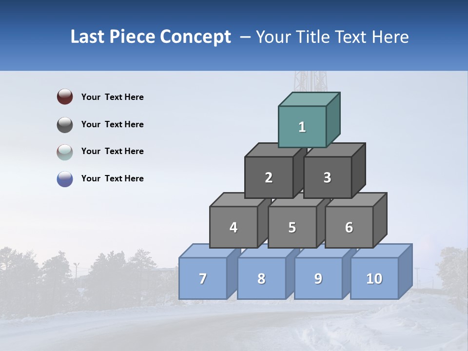 A Drilling Rig In The Middle Of A Snowy Field PowerPoint Template