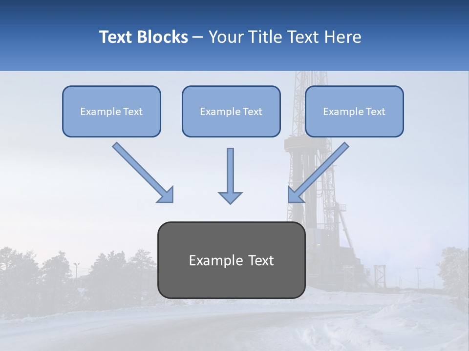 A Drilling Rig In The Middle Of A Snowy Field PowerPoint Template
