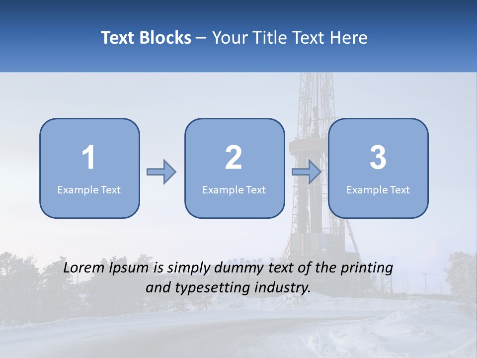 A Drilling Rig In The Middle Of A Snowy Field PowerPoint Template