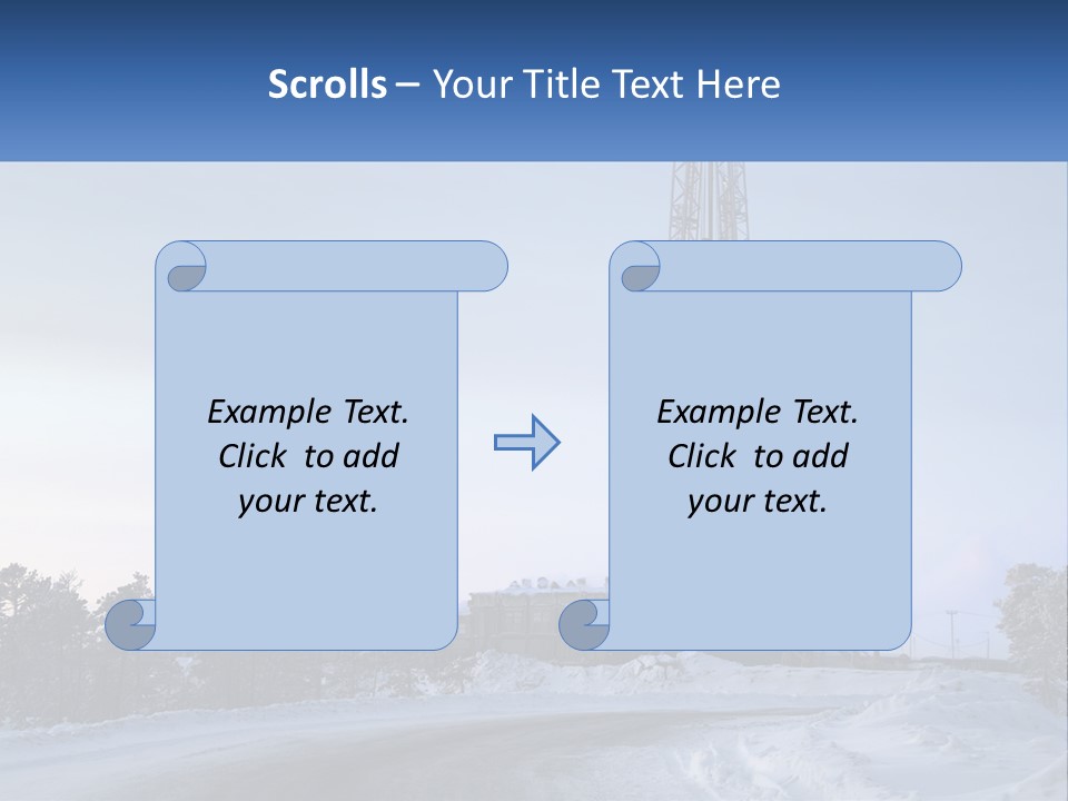 A Drilling Rig In The Middle Of A Snowy Field PowerPoint Template