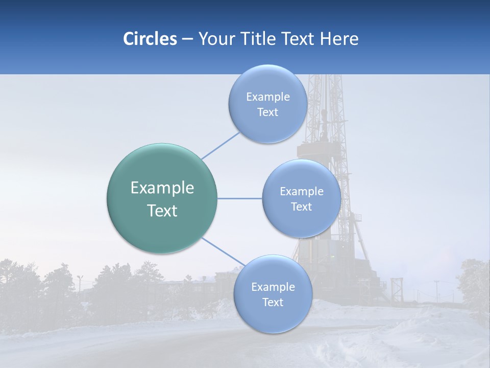 A Drilling Rig In The Middle Of A Snowy Field PowerPoint Template