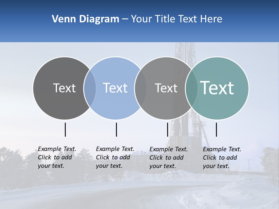 A Drilling Rig In The Middle Of A Snowy Field PowerPoint Template