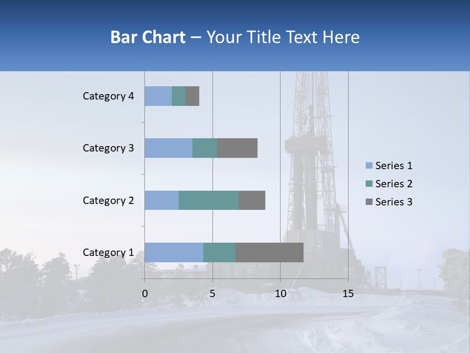 A Drilling Rig In The Middle Of A Snowy Field PowerPoint Template