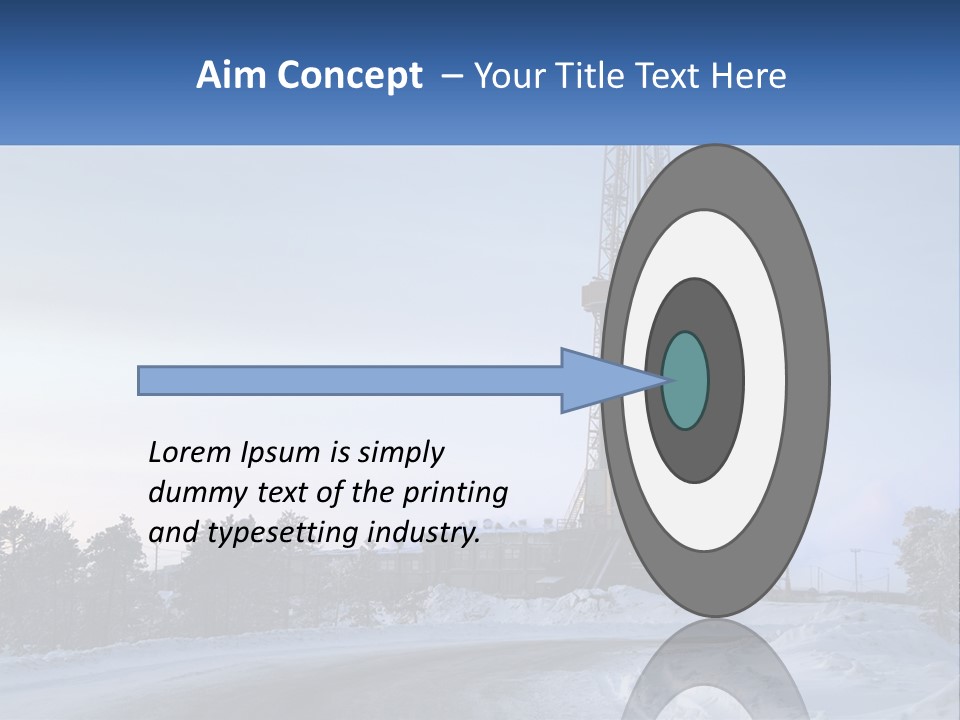 A Drilling Rig In The Middle Of A Snowy Field PowerPoint Template