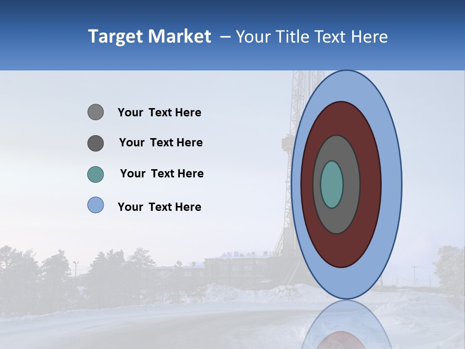 A Drilling Rig In The Middle Of A Snowy Field PowerPoint Template